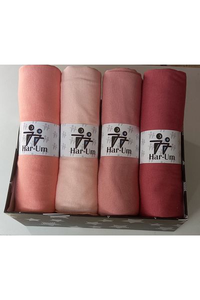HAR-UM Ticaret Hijab Women's Combed Cotton Shawl Model-Set of 4