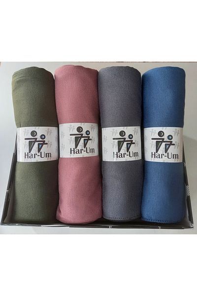 HAR-UM Ticaret Hijab Women's Combed Cotton Shawl Model-Set of 4