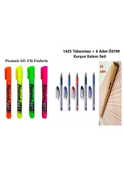 Picador Highlighter, Ballpoint and Pencil Set 15 Pieces