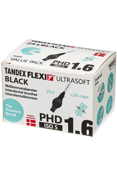 TANDEX Flexi Ultrasoft 25li Arayüz Fırçası 0.7mm - Black