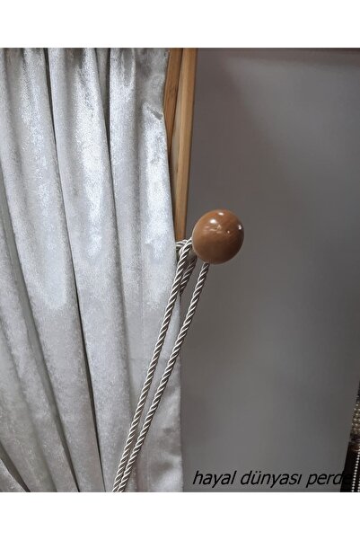 Hayal Dünyası Perde Aksesuarları Ahşap Fon Perde Duvar Bağlama Aparatı (renso)