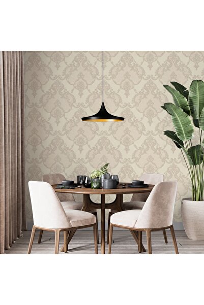 Adawall Dante Seri Damask Desenli Duvar Kağıtı 1403-3: Krem 2