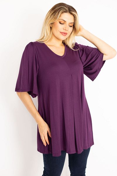 Şans Große Größen in Tunika - Lila - Regular Fit