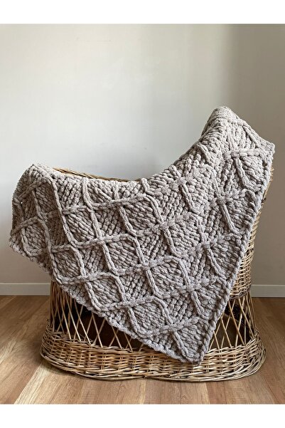 LULLABY BUTİK El Örgüsü Bebek Battaniyesi Alize Puffy