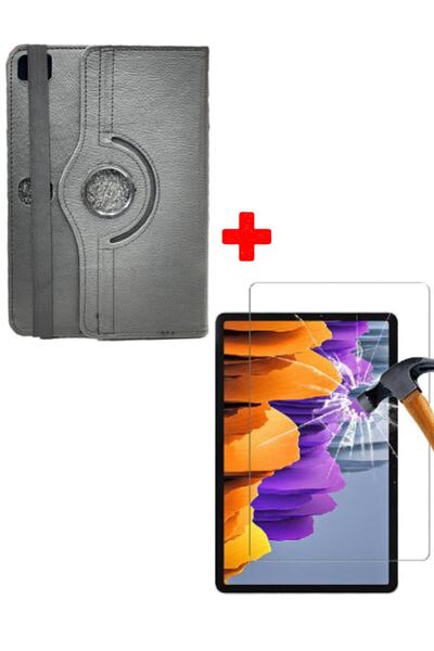 Alcatel 1t 10 8082 10.1 Inç Universal Kancalı Tablet Kılıfı + Nano Esnek Ekran Koruyucu