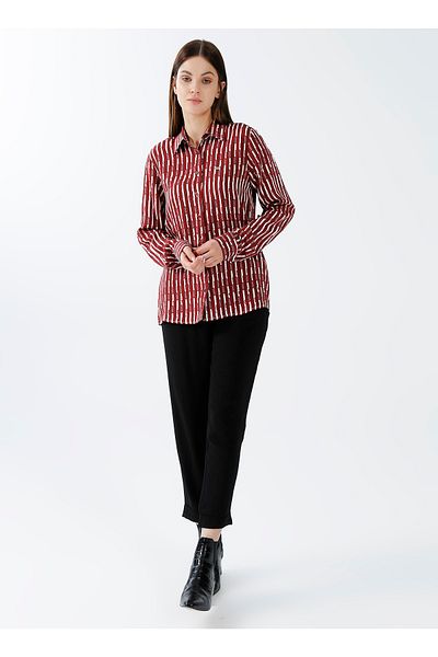 U.S. Polo Assn. Shirt Collar Red Women's Shirt Carta