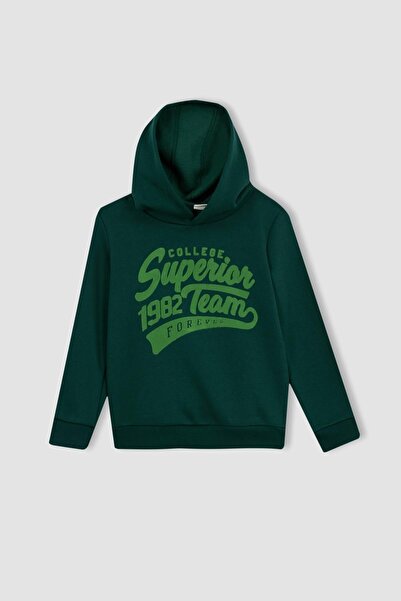 DeFacto Суичър с качулка за момче - спокойна кройка
