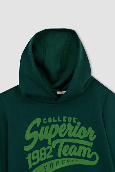 DeFacto Суичър с качулка за момче - спокойна кройка