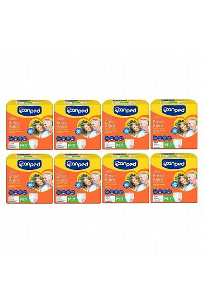 Canped Absorbent Panties Medium Medium 85-125 cm 72 Pieces