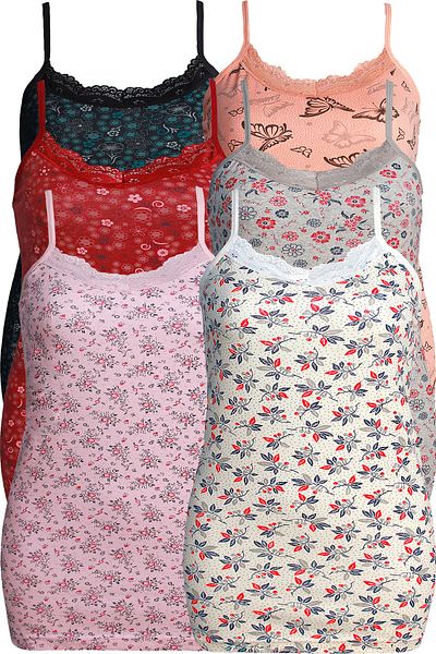 Meren Underwear 12 قطعة اقتصادية منقوشة من الليكرا بحزام حبل دانتيل كبير للنساء
