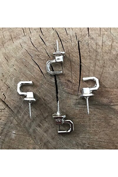 Beşel Küçük Nikel Dekoratif Kanca Mini Vidalı Kanca Tesbih Askısı 12ad
