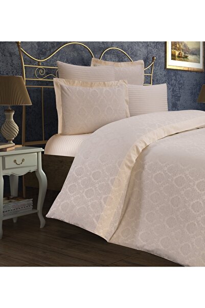 Finezza Set de lenjerie de pat dublu din țesătură jacquard din bambus Monaco,...