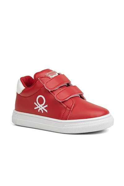 Benetton ®| Bn-30876 - 3610 Red Wrinkled - Children's Sneakers