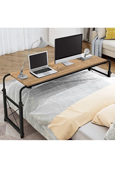 servetavcı Genişlik ve Yükseklik Ayarlı Çift Kişilik Yatak Çalışma Masası - Atlantik Çam (tekerli)