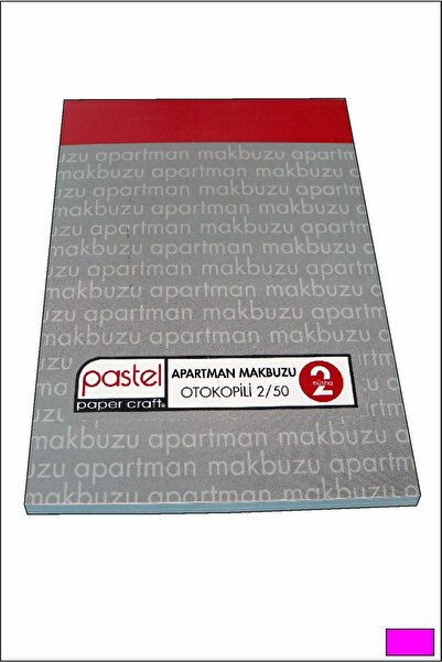 Pastel Apartman Makbuzu 14x20 Cm Boyutunda A5 Otokopili 2 Nüsha 50 Asıl 50 Su...