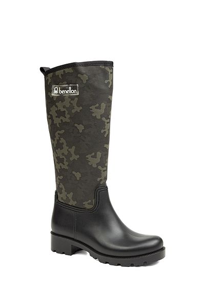 Benetton ® |   Bn-50007 - 34124 Green Camouflage - Γυναικείες Μπότες