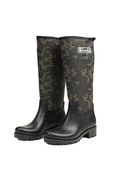 Benetton ® | Bn-50007 - 34124 Yeşil Kamuflaj - Kadın Çizme