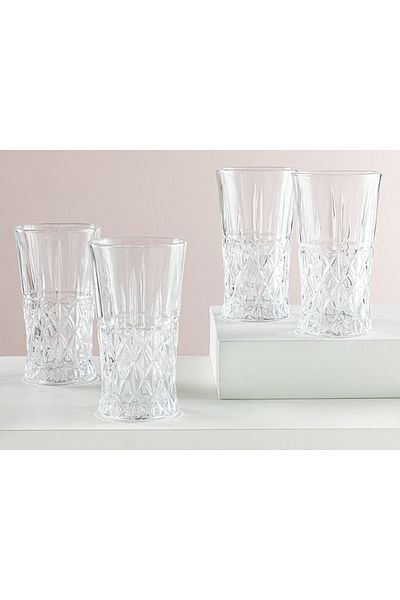 English Home Rhoda Glass 4-Piece Soft Drink Glass 290 ml