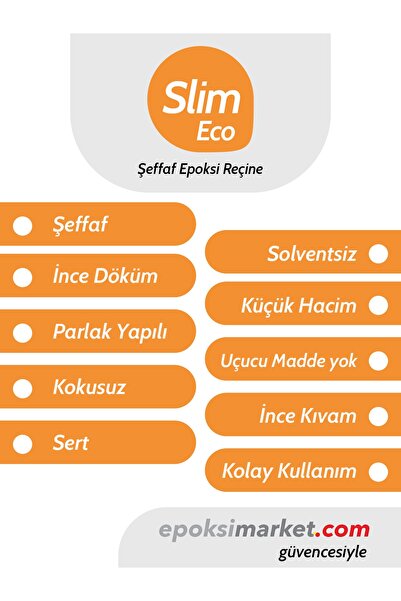 Resinin Slim Eco 750 Gr Şeffaf Epoksi Reçine A+b