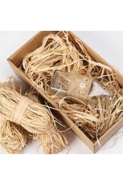 YENİ HEDİYELİK DÜNYAM Doğal Rafya Muz Lifi Naturel Ip 100 Gr Saman Ip Süsleme...