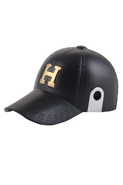 farist Beyzbol Şapka Şeklinde Bütan Gazlı Alevli Çakmak Siyah Çakmak