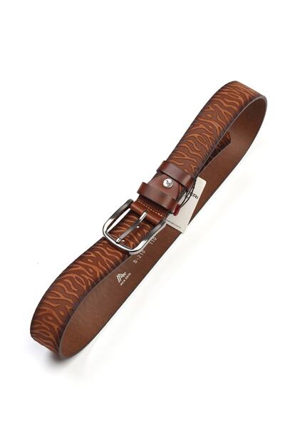 Aka Tan Genuine Leather Men's Sports Belt - S210