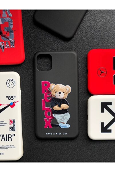 izzytech حافظة إطلاق منقوشة من تيدي ريلاكس متوافقة مع موديلات آيفون 11 برو ماكس