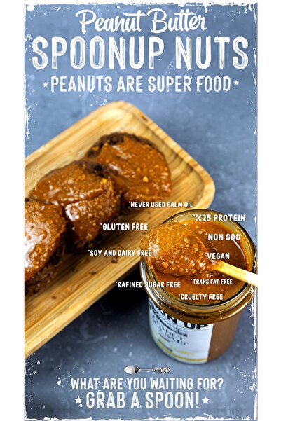 SPOONUP Deniz Tuzlu Parçacıklı Fıstık Ezmesi Bıg Sıze 485g (GLUTENSİZ,KATKISIZ,ŞEKERSİZ)