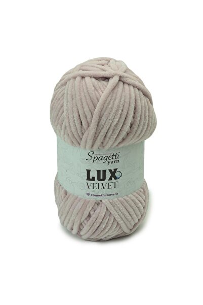 Spagettiyarn Lux Velvet Pudra Pembe Kadife El Örgü Ipliği