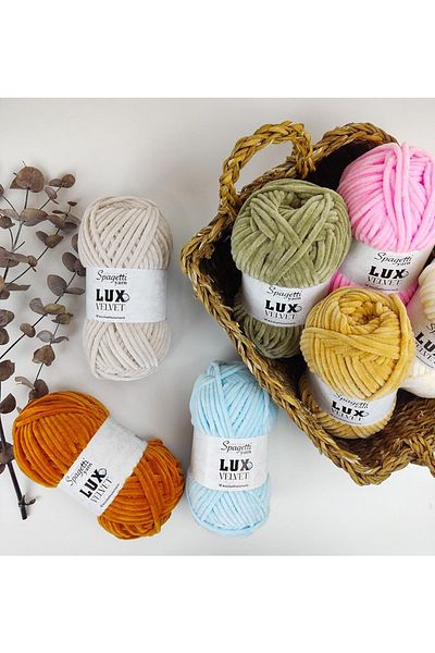 Spagettiyarn Πλεκτό νήμα Lux Velvet Black Velvet