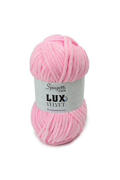 Spagettiyarn Lux Velvet Bebe Pembe Kadife El Örgü Ipliği