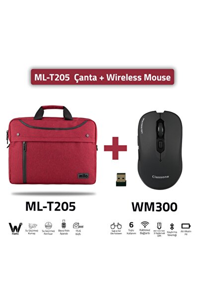 Mila Ml-t205-wm300 Business Serisi 15.6" Su Geçirmez Kumaş Ve Fermuar ,laptop...