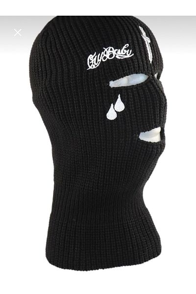 Retina Shop 3-eye Unisex Snow Mask - Sword Embroidered, Smoke Color