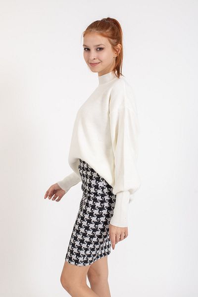 GİYSA Fusta mini creion cu model Houndstooth - 2004