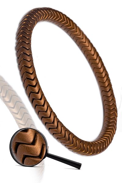 Tesbih Atölyesi Certified Aaa+ Matte Rose Hematite Stone Bracelet - Tarnish Resistant