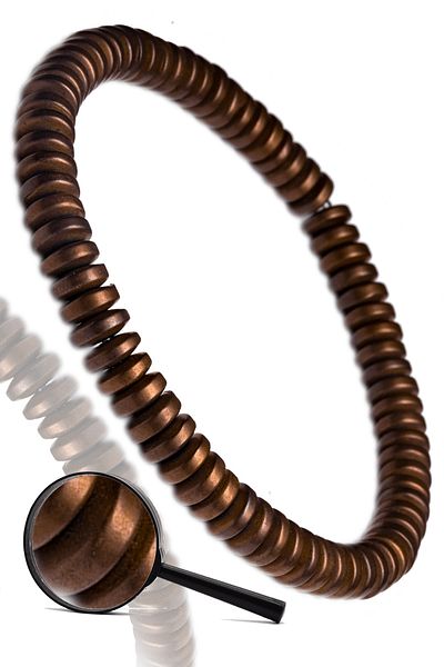 Tesbih Atölyesi Certified Rose Aaa+ Washer Hematite Stone Bracelet - Tarnish Resistant