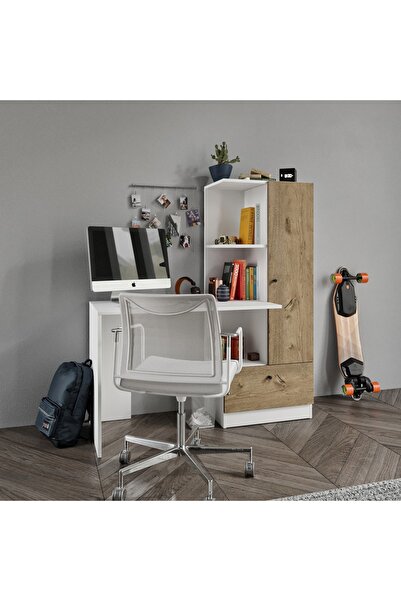 MERLİN MOBİLYA Minör Çalışma Masası Ve 7 Bölmeli Kitaplık