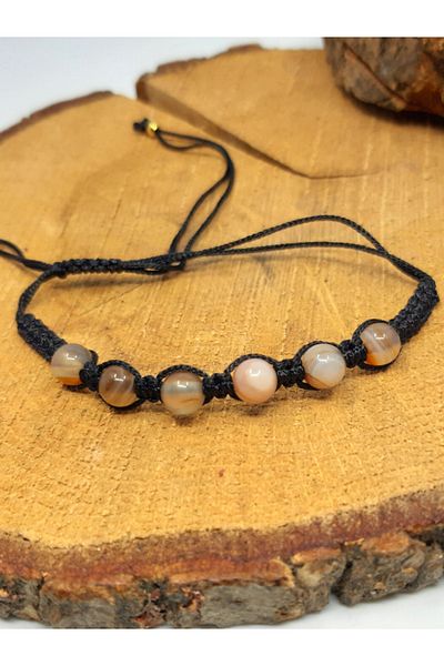 Suerte Accessories عقيق برج الأسد - سوار بتصميم خاص مصنوع يدويًا من الحجر الطبيعي
