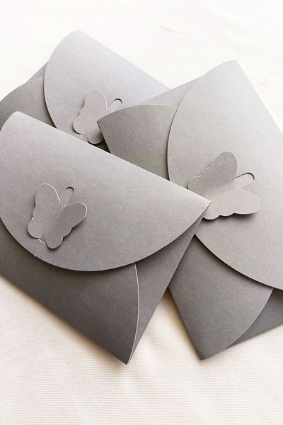 Dekorden Gray Invitation Envelope, 100 Pieces