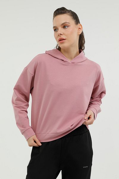 Kinetix Γυναικείο φούτερ W-sdk104 Alya Crop Detail Pink