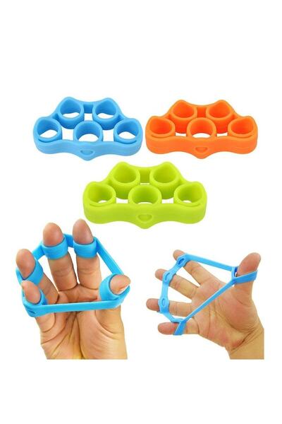 TUSHBA Set de 3 cauciucuri de întărire pentru exerciții pentru degete din sil...