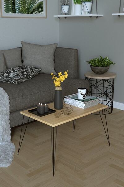 Egecan Mobilya Meşe Orta Sehpa Salon Oturma Odası Mobilya Orta Sehpa Salon Se...