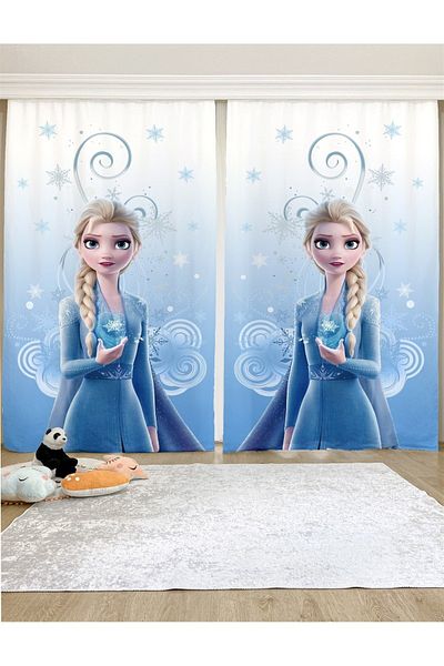 EVPANYA Fundal pentru copii și bebeluși cu model Elsa albastră, cu o singură aripă