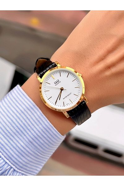 Q&Q Women's Wristwatch Leather Cord Waterproof