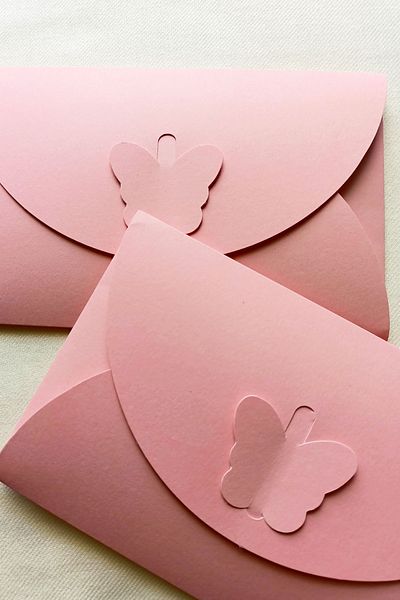 Dekorden 11X17 cm 100 Pieces Butterfly Buckle Invitation Envelope