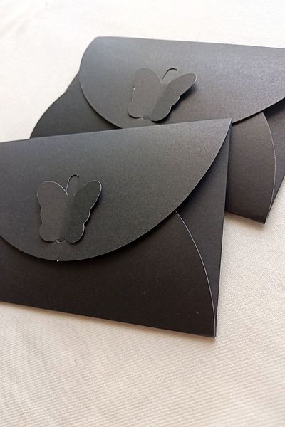 Dekorden 11X17 cm 100 Pieces Butterfly Buckle Invitation Envelope