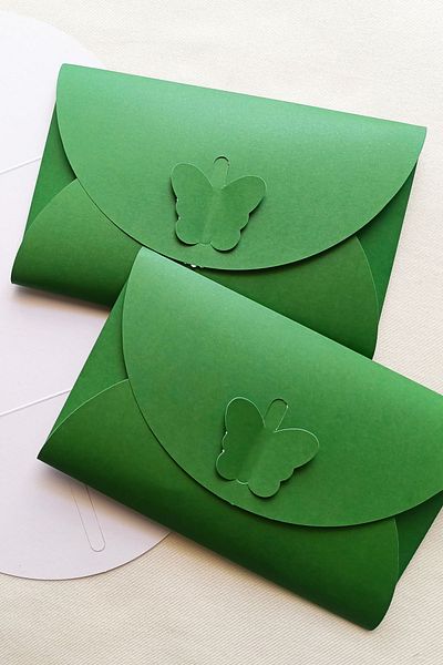 Dekorden 11X17 cm 100 Pieces Butterfly Buckle Invitation Envelope
