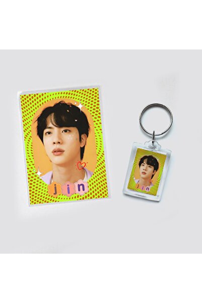 Güneş Kırtasiye مجموعة مفاتيح Bts Jin Photocard