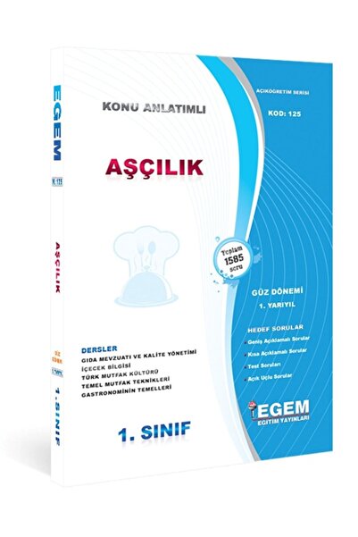 Genel Markalar Aöff aşçılık 1.sınıf 2.yarıyıl bahar dönemi güncel baskı konu ...