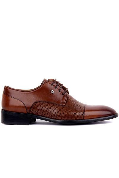 Fosco Brown Leather Classic Shoes